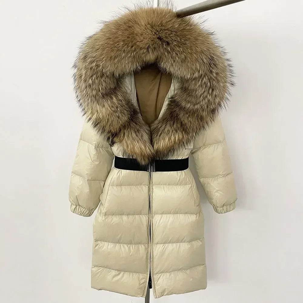 Women's Thick Warm Winter Jacket - 90% Duck Down & Fox Fur Collar - Buy Center US