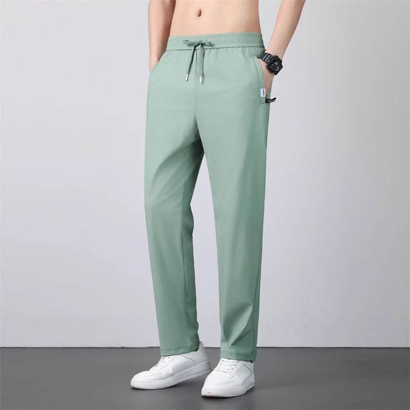 Men's Summer Quick Dry Loose Straight Leg Pants - High Elasticity Sports Wear - Buy Center US