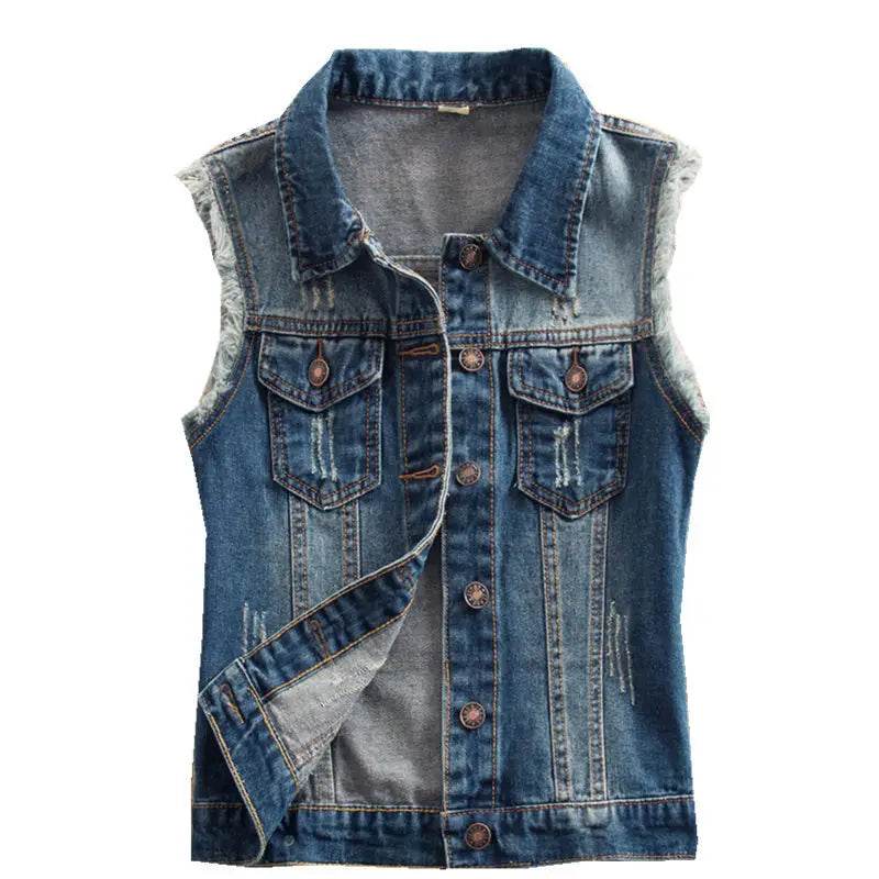 LDMSL Women's Sleeveless Denim Vest - Casual Spring Summer Top - Buy Center US