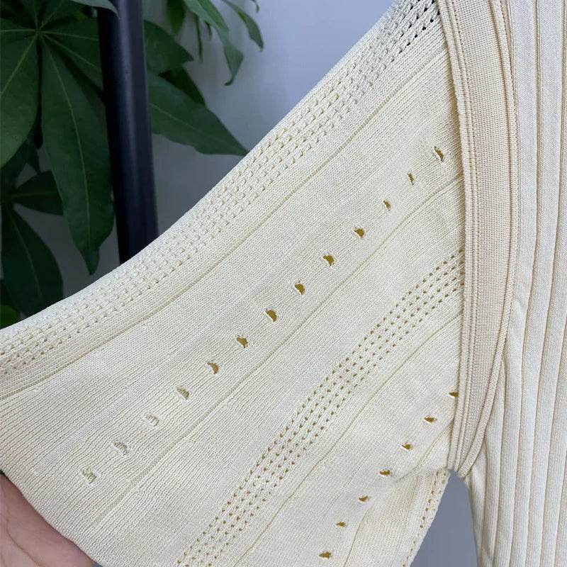 Elegant Summer Knitted Mermaid Dress - Cotton Blend A-Line Fashion - Buy Center US