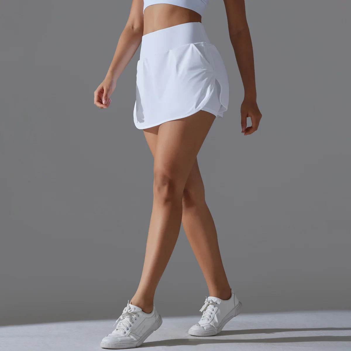 LUOBOLAN Women's 2 in 1 Tennis Skirt - High Waist, Quick Dry Fitness - Buy Center US