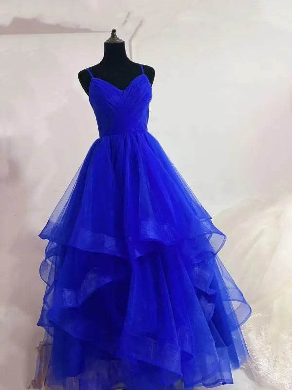 Dark Red Spaghetti Strap V-Neck Quinceanera Dress - Boho Ball Gown - Buy Center US
