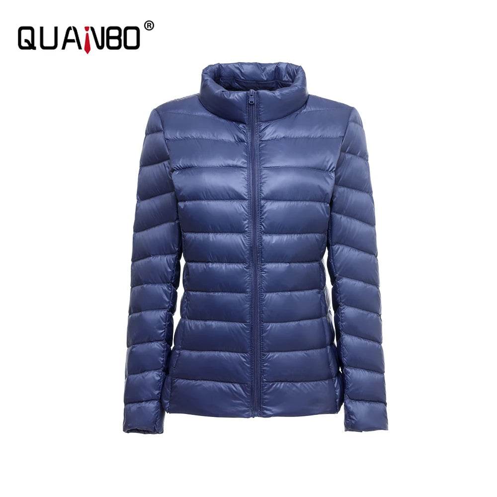 Ultralight Women’s Slim Fit Puffer Jacket - 15 Colors, Windproof Design - Buy Center US