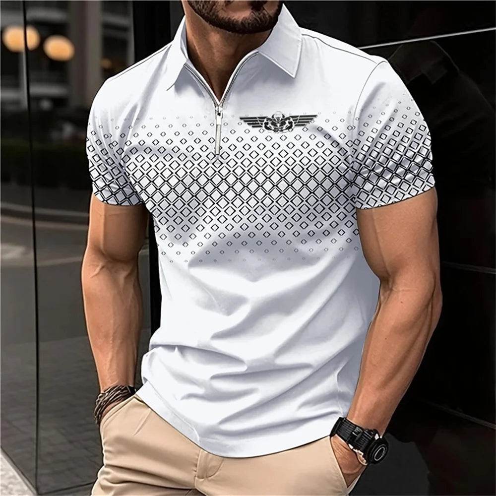 Men's Summer Casual Polo Shirt - Breathable Short-Sleeve Sport Top - Buy Center US