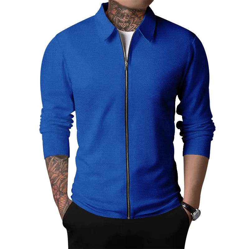 2024 Men's Casual Zipper Jacket - Spring & Autumn Long Sleeve Coat - Buy Center US
