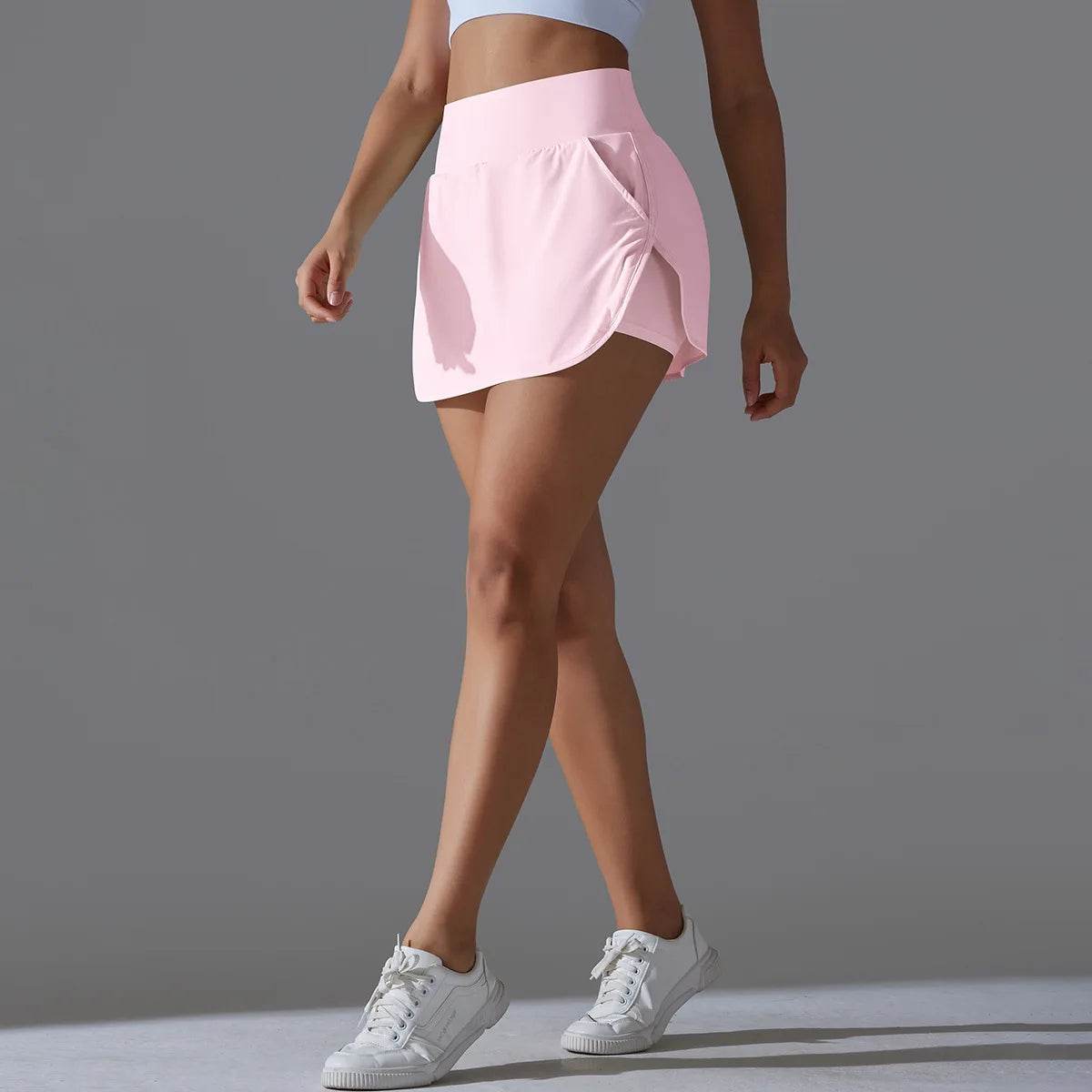 LUOBOLAN Women's 2 in 1 Tennis Skirt - High Waist, Quick Dry Fitness - Buy Center US