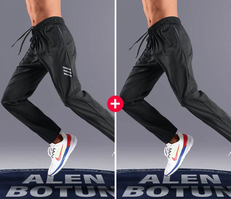 Men's Lightweight Athletic Sweatpants - Quick-Dry, Breathable Nylon Trousers - Buy Center US