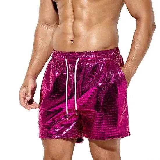 Qj Cinga Men's Stretch Beach Shorts - Comfortable Plaid Design for Summer - Buy Center US