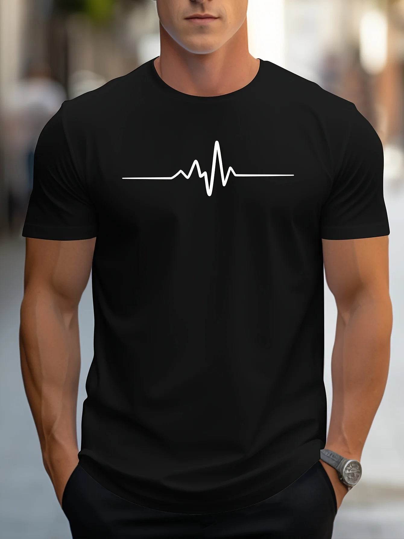 GUILAN Men's 100% Cotton Casual Graphic T-Shirt - Slim Fit & Breathable - Buy Center US