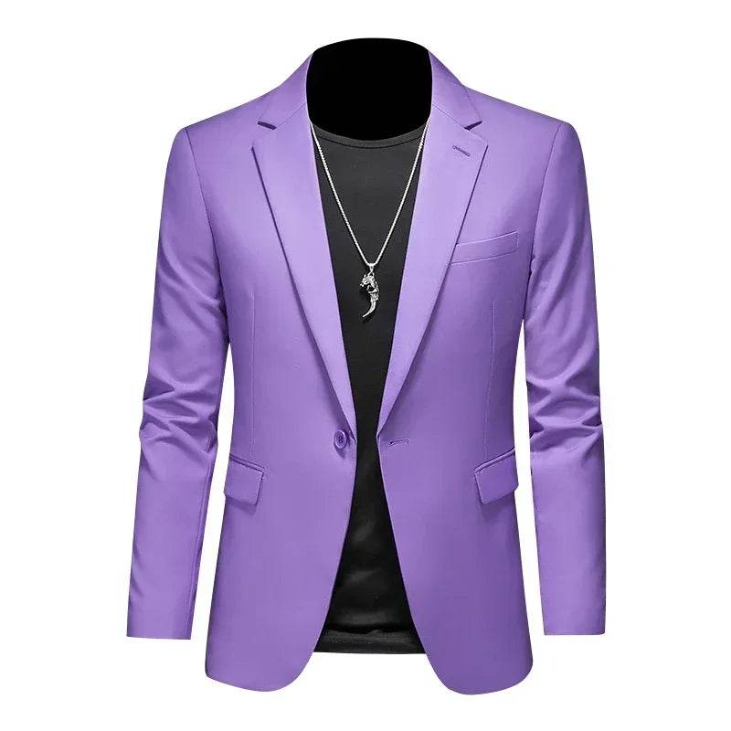 FAVOCENT Men's Slim Fit Blazer - Casual Wedding Party Coat in Solid Colors - Buy Center US