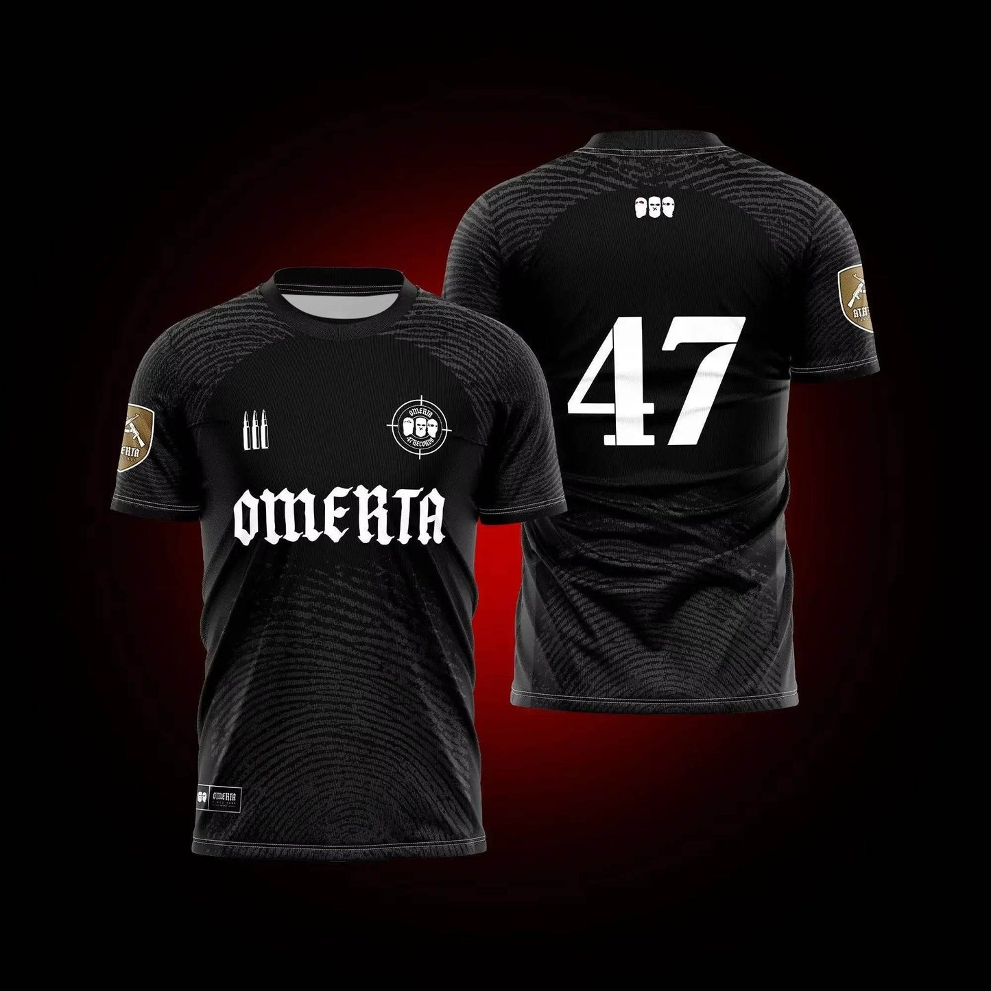 Men's Casual Black Omerta 47 T-Shirt - Breathable, Quick Dry Design - Buy Center US