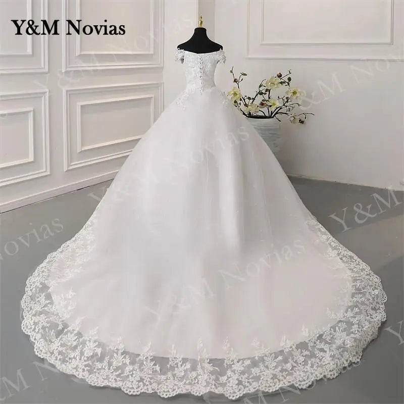 Y&M Customized Pink Sweet 16 Quinceanera Dress - Off Shoulder Ball Gown - Buy Center US