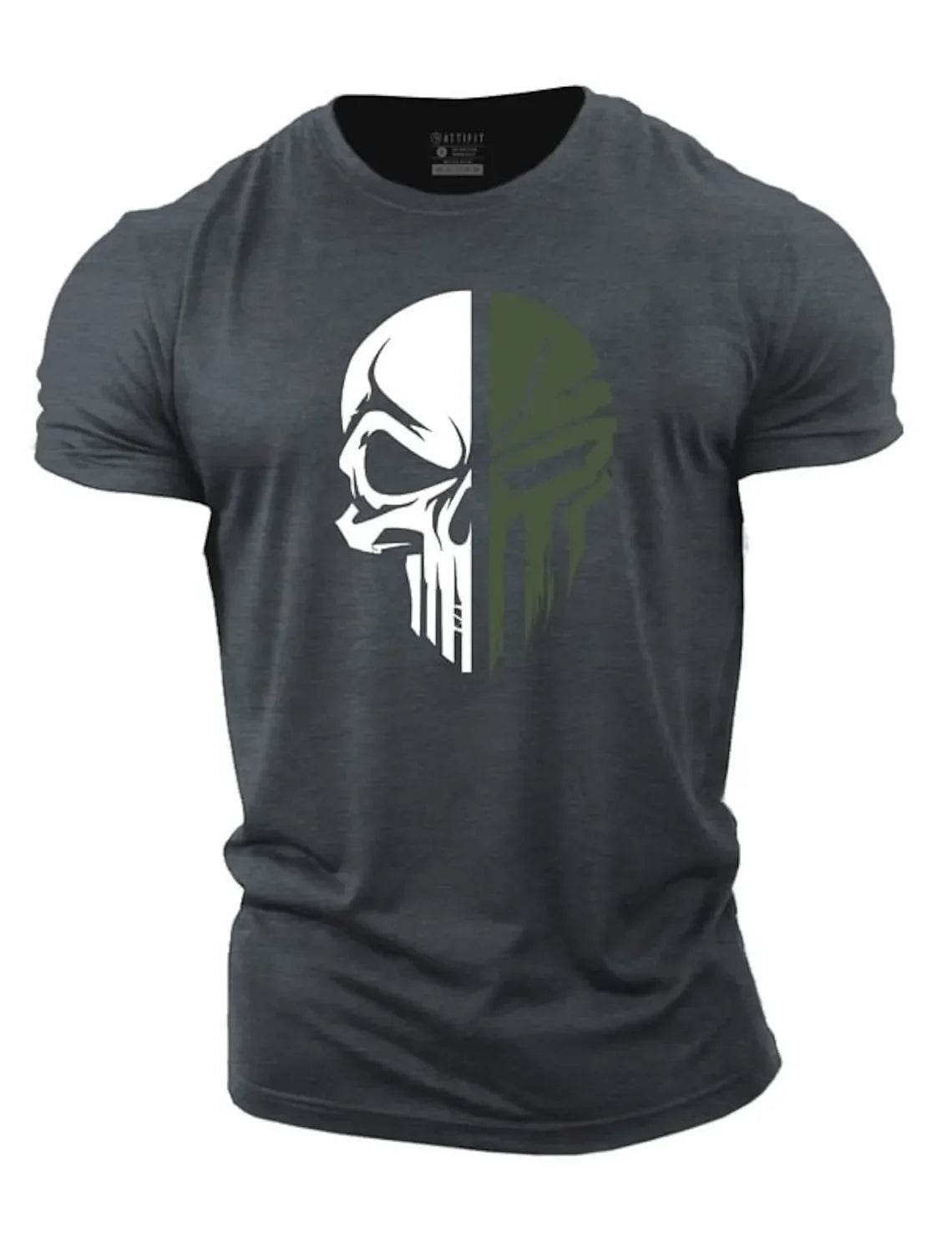 3D Printed Military Skull T-Shirt for Men - Casual Gym Wear - Buy Center US