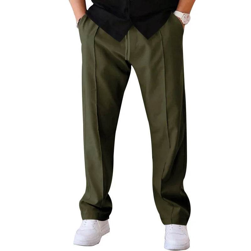 2024 Men's Casual Thin Pants - Spring/Summer Loose Straight Leg Style - Buy Center US