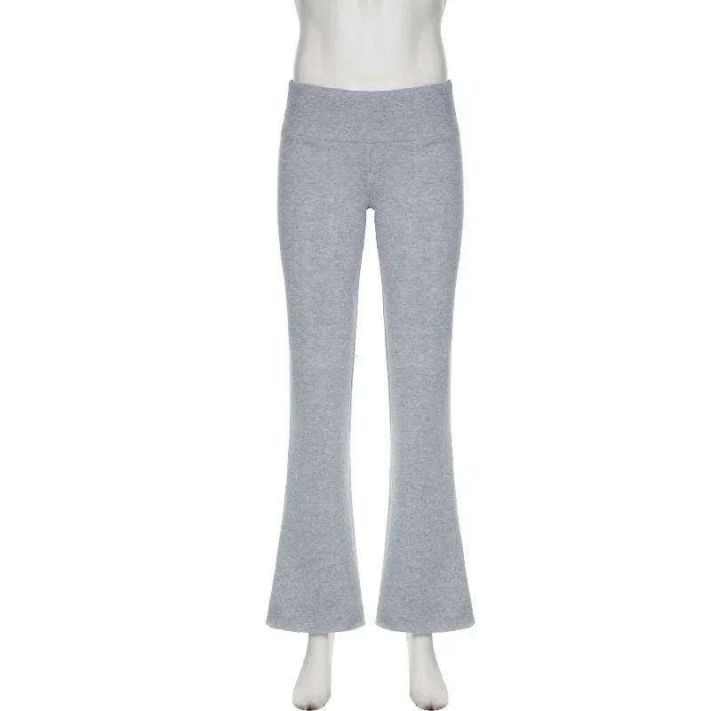 Casual Slim Flare Pants for Women - Y2K Boot Cut Fashion 2024 - Buy Center US