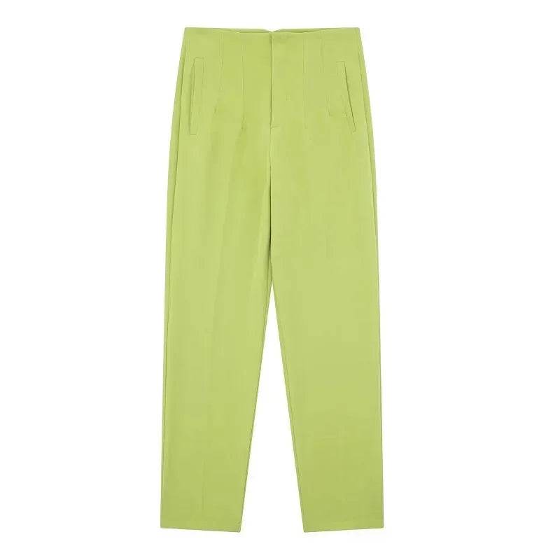 TRAF Women's High Waist Trousers - Formal & Casual Cropped Pants - Buy Center US