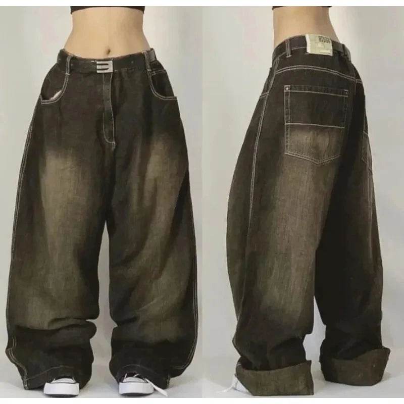 Y2K Harajuku Big Pocket Baggy Jeans for Men - Vintage Punk Style - Buy Center US