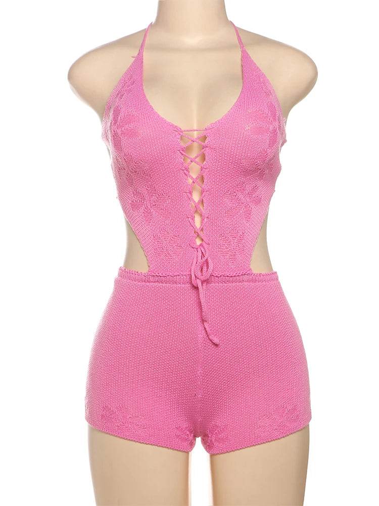 Sisterlinda Junior High Street Mini Short Suit - Slim Halter Design - Buy Center US