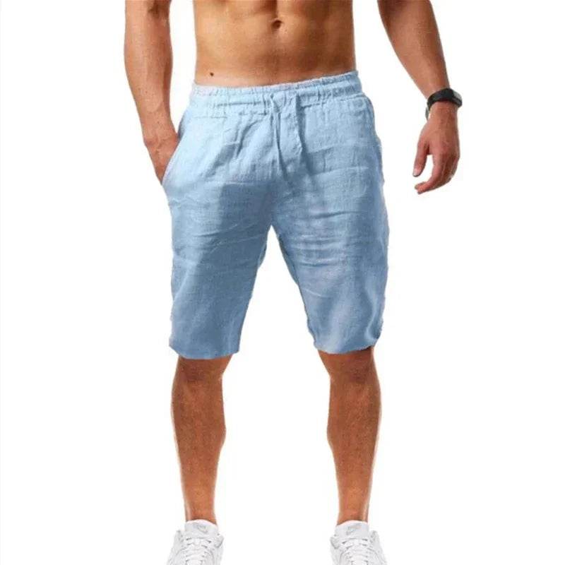 Men's Casual Cotton Linen Baggy Pants - Breathable Fitness Trousers - Buy Center US
