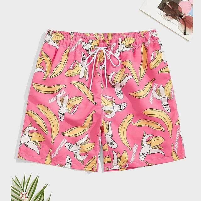 Men's Summer Board Shorts - Breathable Flamingo Print Beach Trunks - Buy Center US
