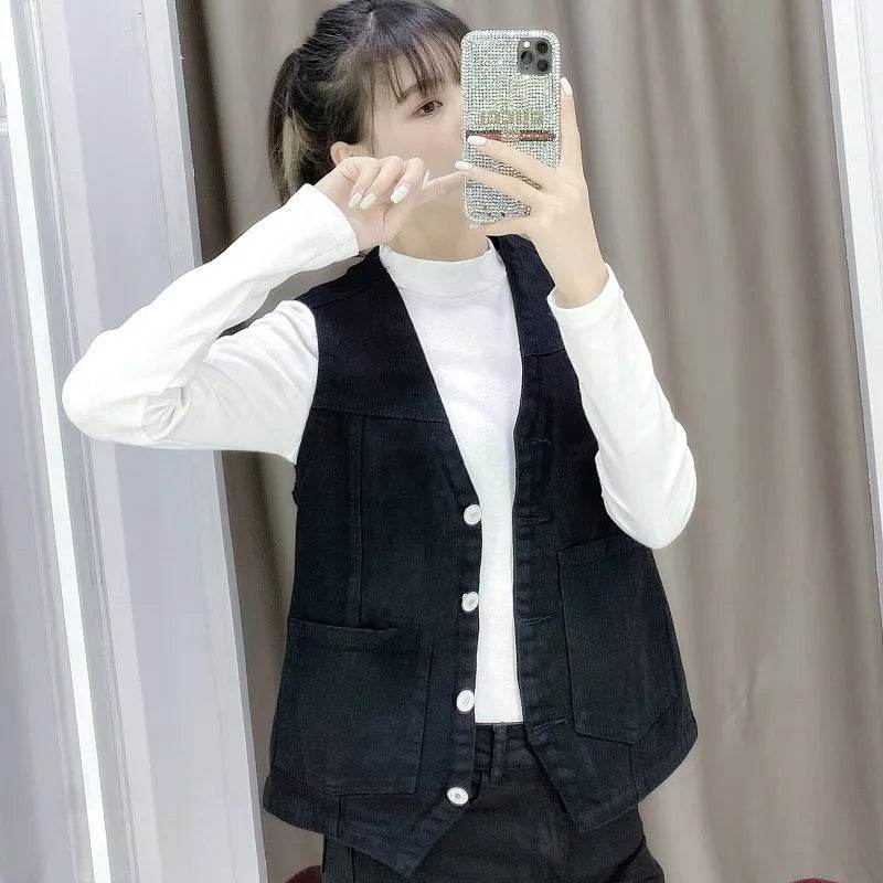 LDMSL Women's Sleeveless Denim Vest - Casual Spring Summer Top - Buy Center US