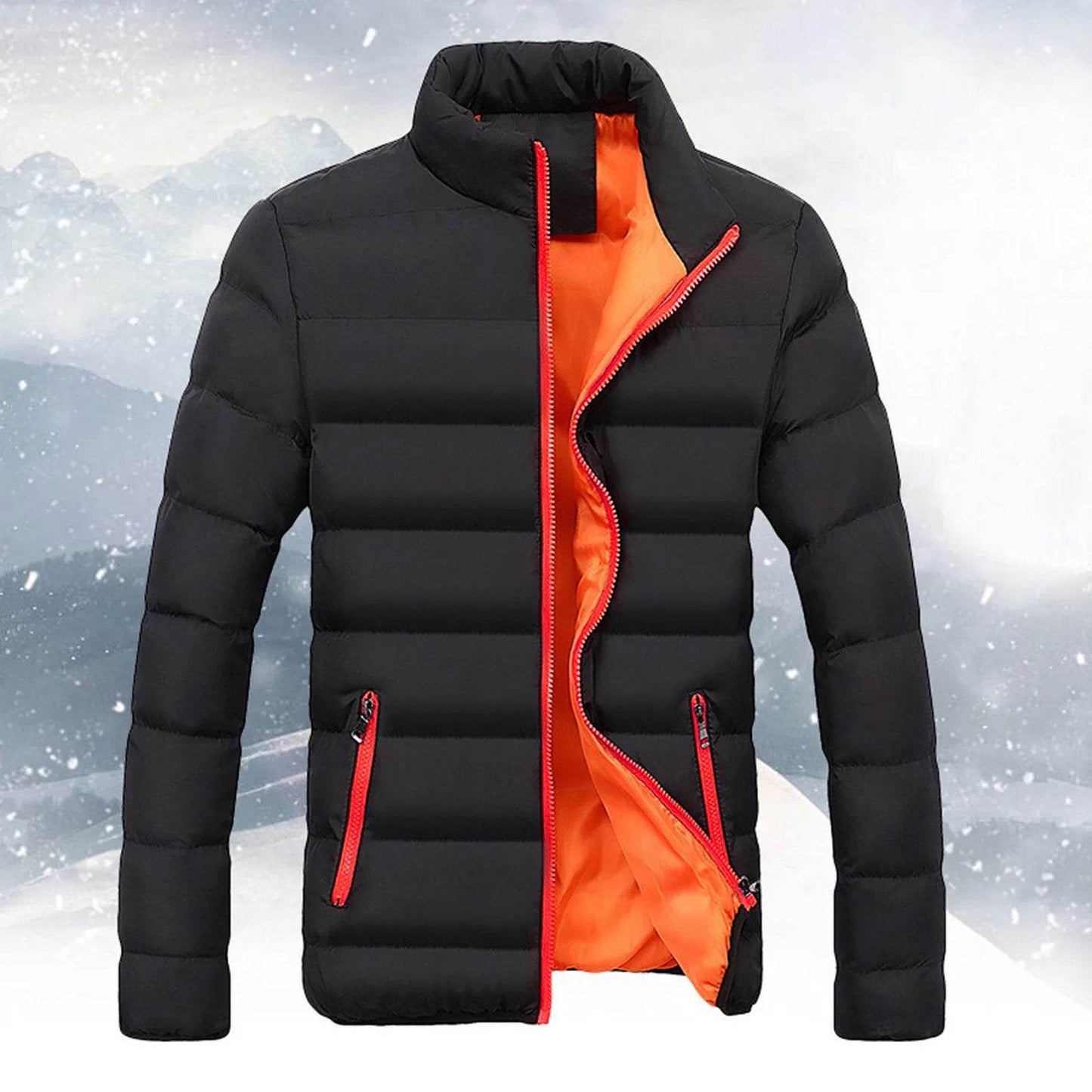 ISHOWTIENDA Men's Zipper Bubble Coat - Lightweight Windproof Puffer Jacket - Buy Center US