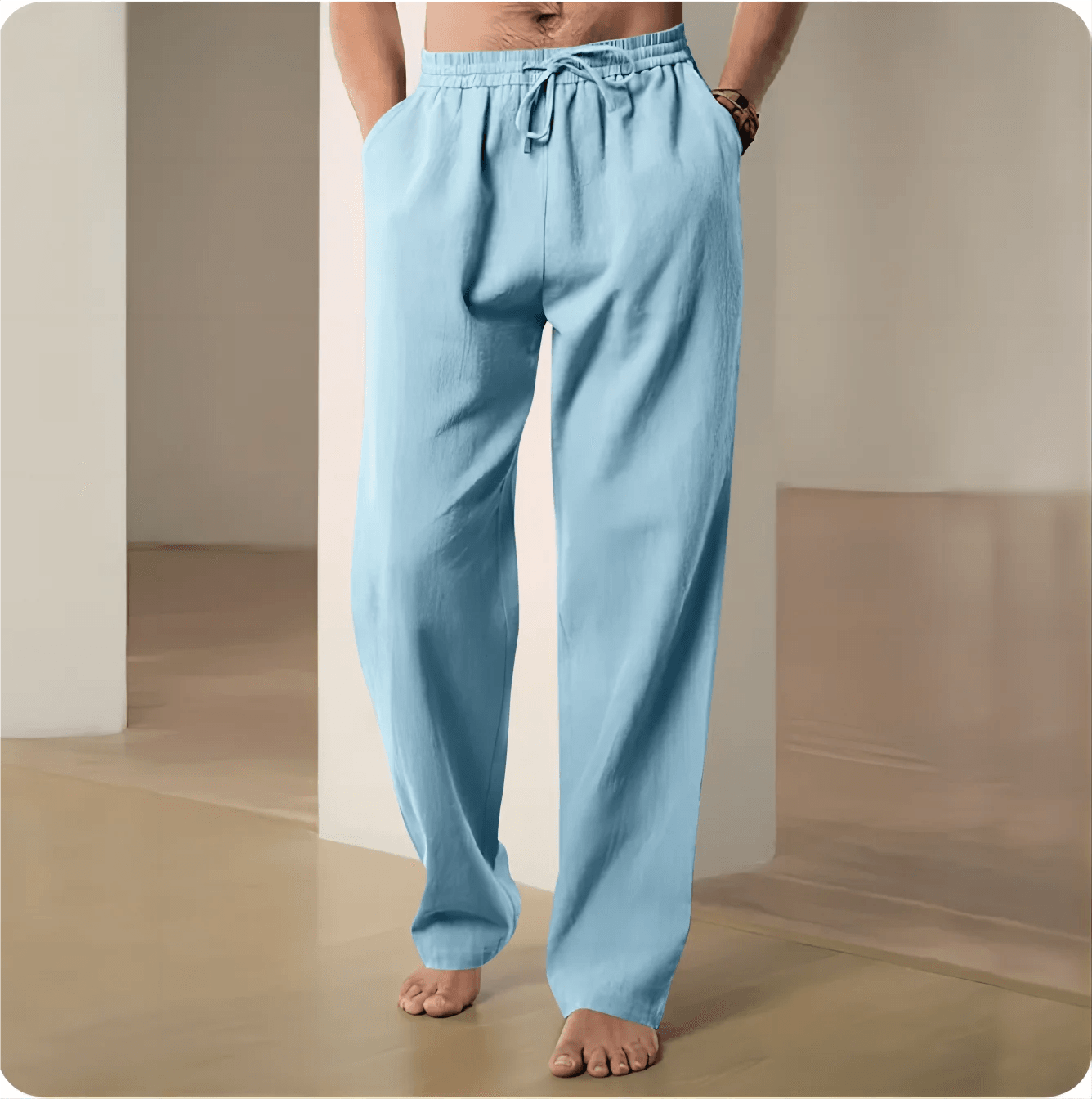 2025 Stylish Mens Cotton Hemp Trousers - Breathable Casual Wear - Buy Center US