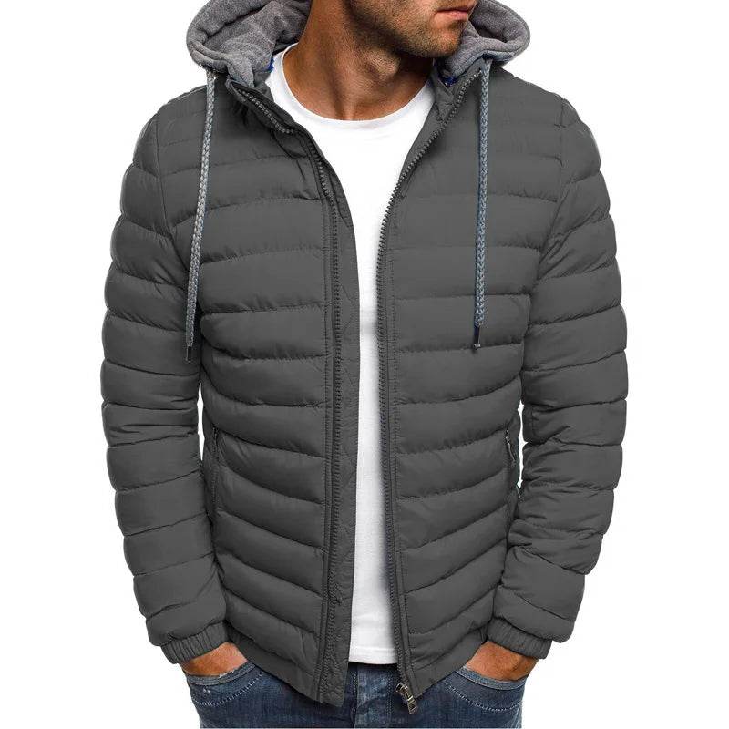 RickRack Men's Hooded Parka Jacket - Warm, Casual, Plus Size in S-3XL - Buy Center US