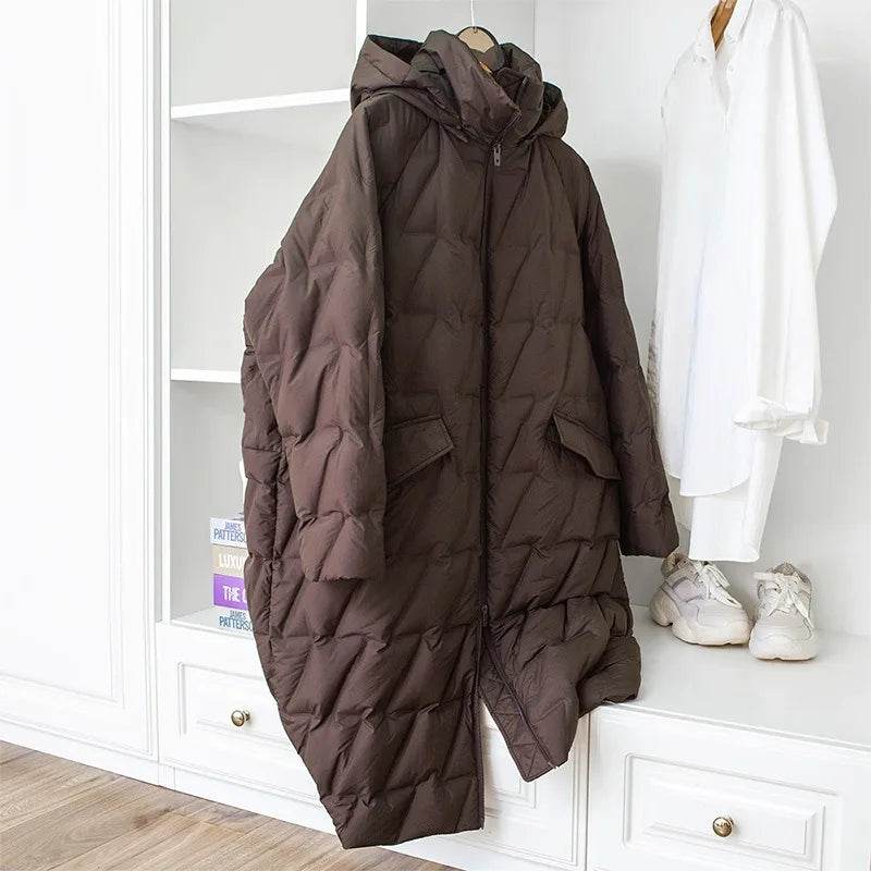 OFTBUY Women's White Duck Down Coat - Autumn Winter Hooded Puffer - Buy Center US