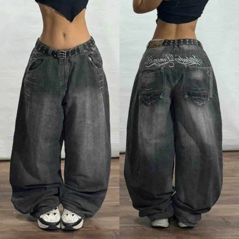 Y2K Harajuku Big Pocket Baggy Jeans for Men - Vintage Punk Style - Buy Center US