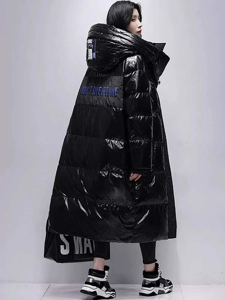 Oversized Women's Black Puffer Jacket - Warm & Stylish Winter Coat - Buy Center US