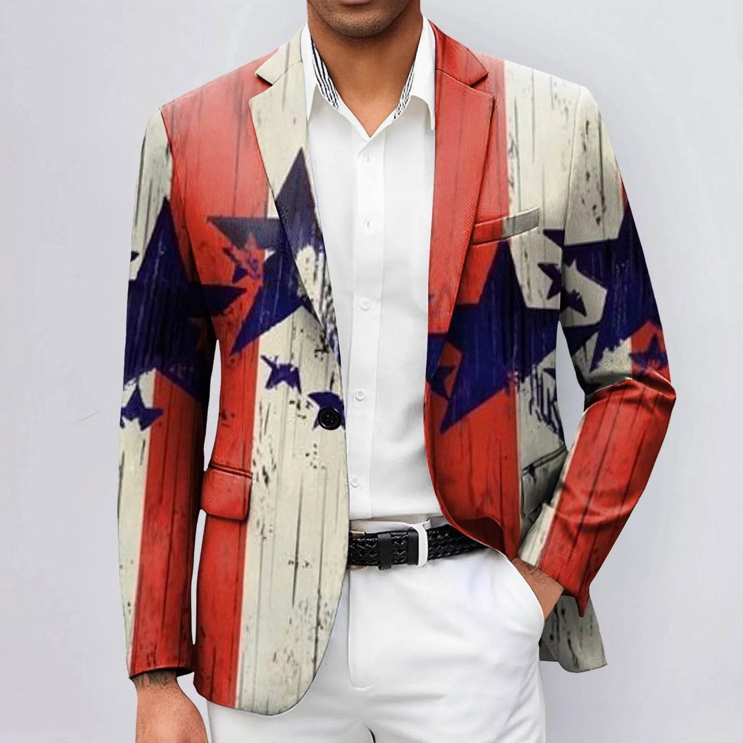 Stylish 3D Printed Jacquard Suit Jacket for Men - Business & Fashion - Buy Center US