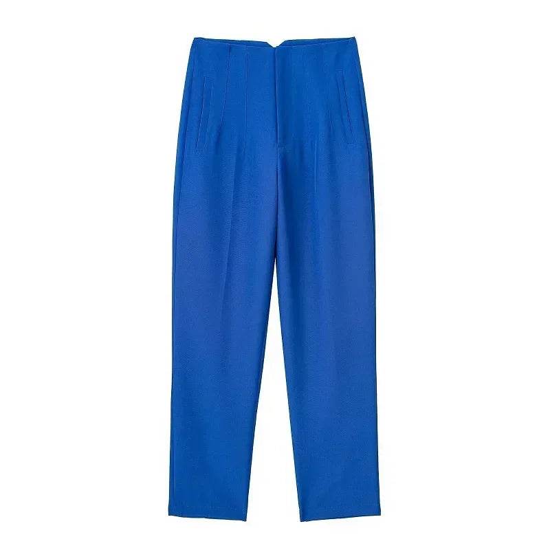 TRAF Women's High Waist Trousers - Formal & Casual Cropped Pants - Buy Center US