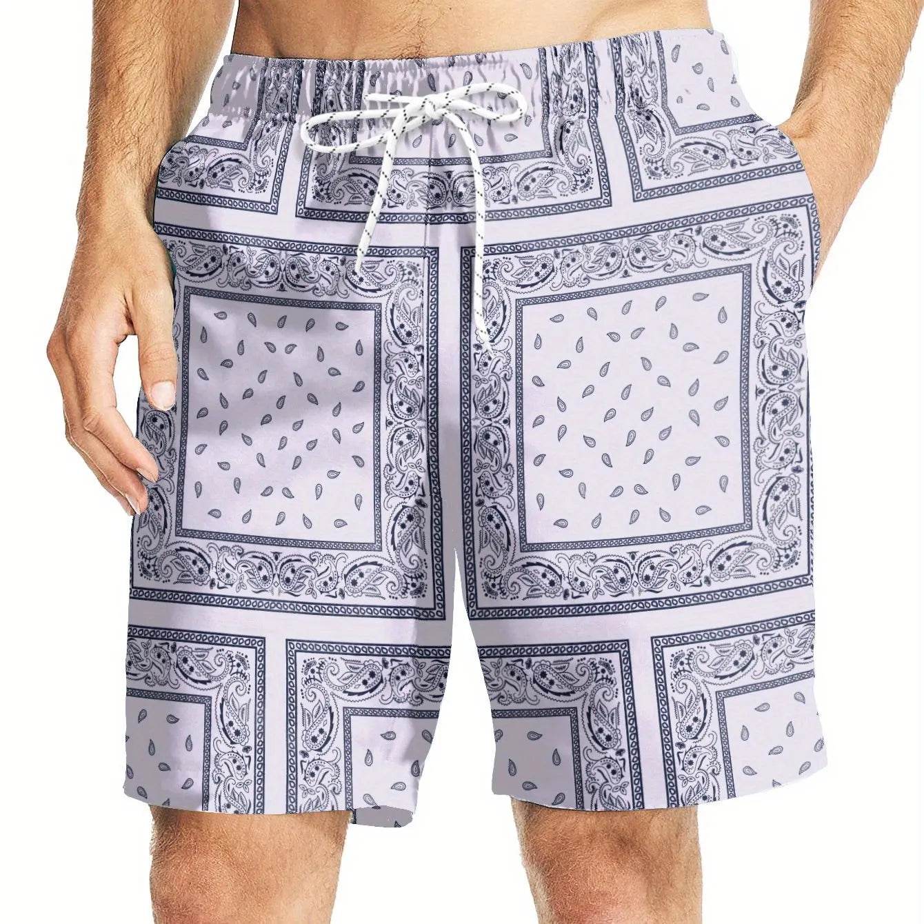 Hawaiian 3D Print Beach Shorts - Men's Casual Summer Surfing Trunks - Buy Center US