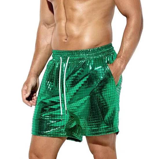 Qj Cinga Men's Stretch Beach Shorts - Comfortable Plaid Design for Summer - Buy Center US