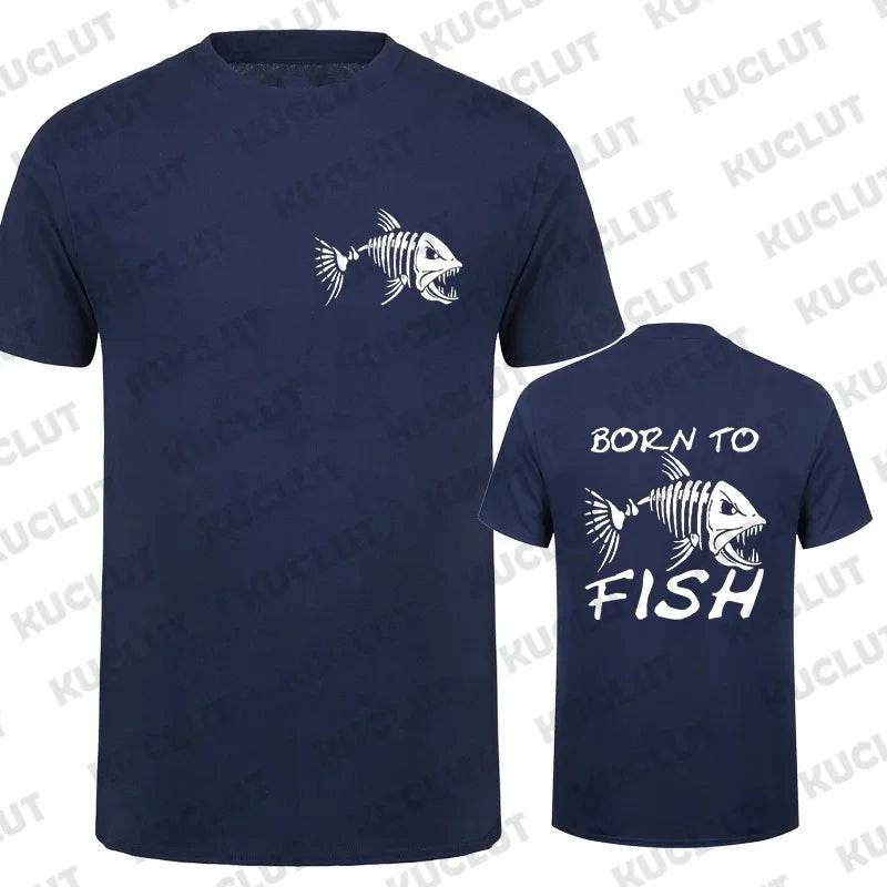 Born To Fish Funny T-Shirt - Casual Short Sleeve for Fishing Lovers - Buy Center US