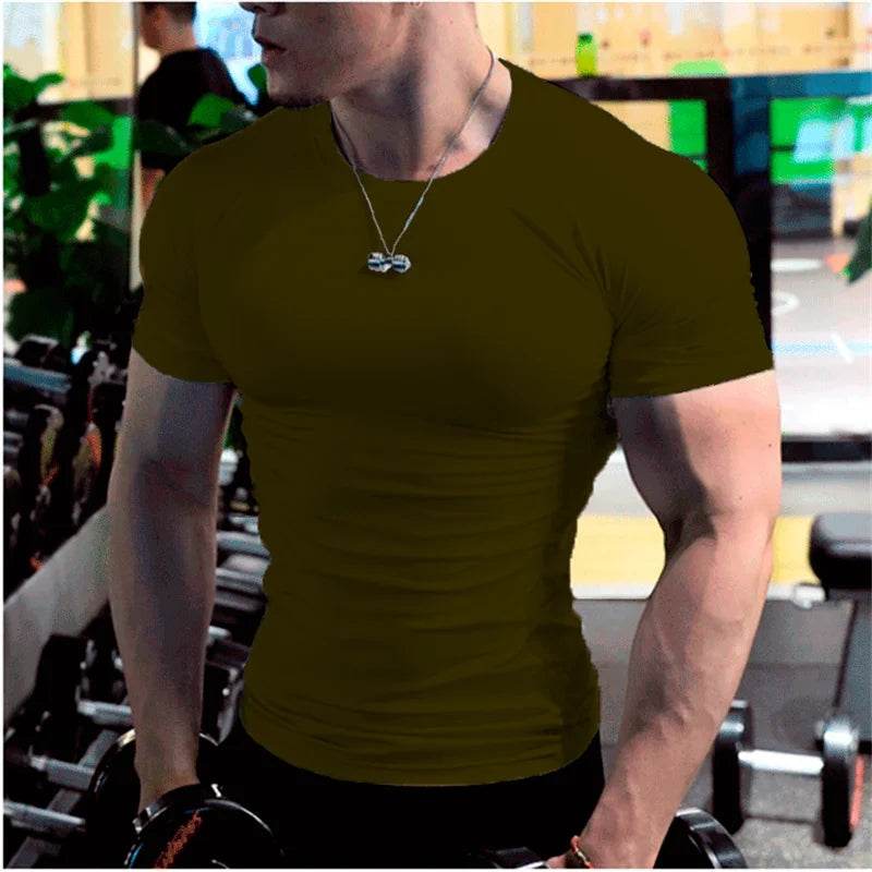 Summer Men’s Compression T-Shirt - Breathable, Quick-Dry Casual Top - Buy Center US