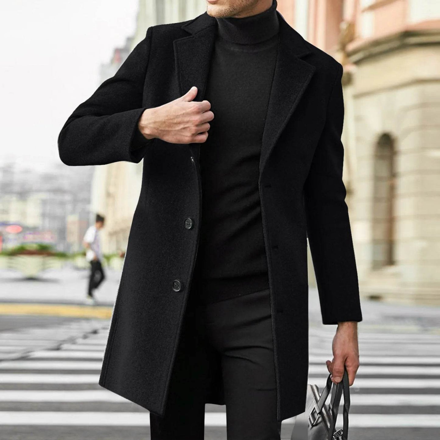 ZOMAXIUJEE Men’s Slim Fit Woolen Winter Jacket - Vintage Style Padded Coat - Buy Center US