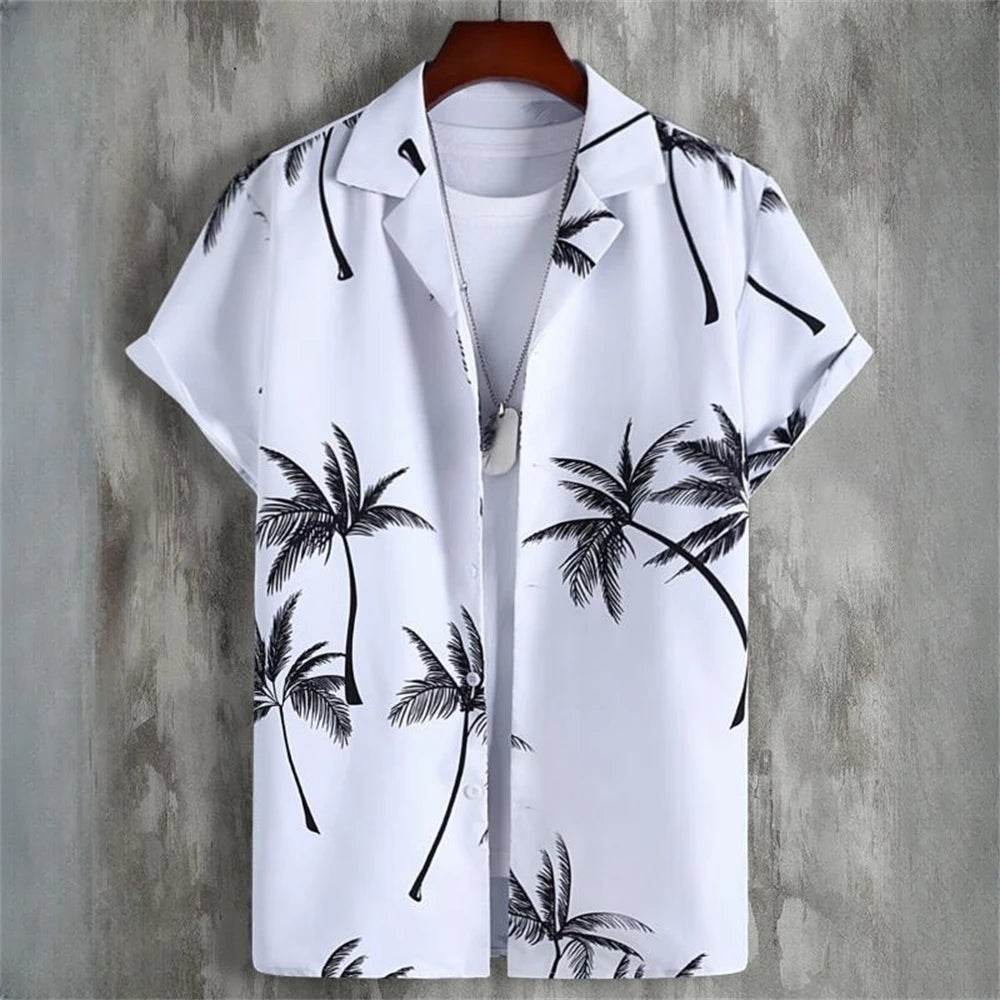 Casual Men's Hawaiian Shirts - 3D Patchwork Printing for Spring/Summer - Buy Center US