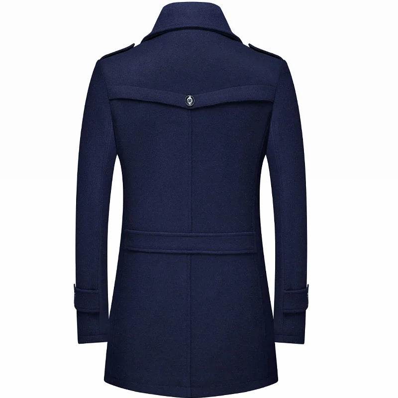 FAVOCENT Men's Woolen Coat - Thicken Mid-Length Trench for Autumn - Buy Center US