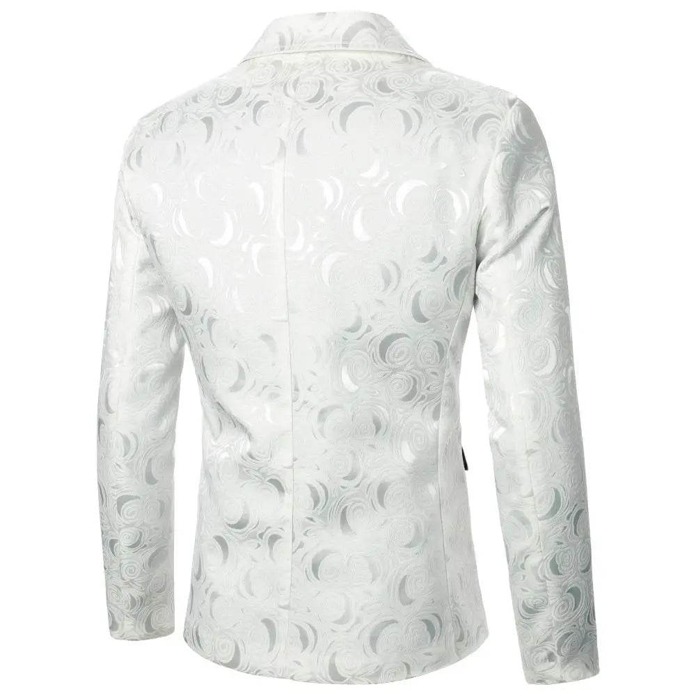 Men's Floral Texture Suit Jacket - Luxury Blazer for Weddings & Parties - Buy Center US