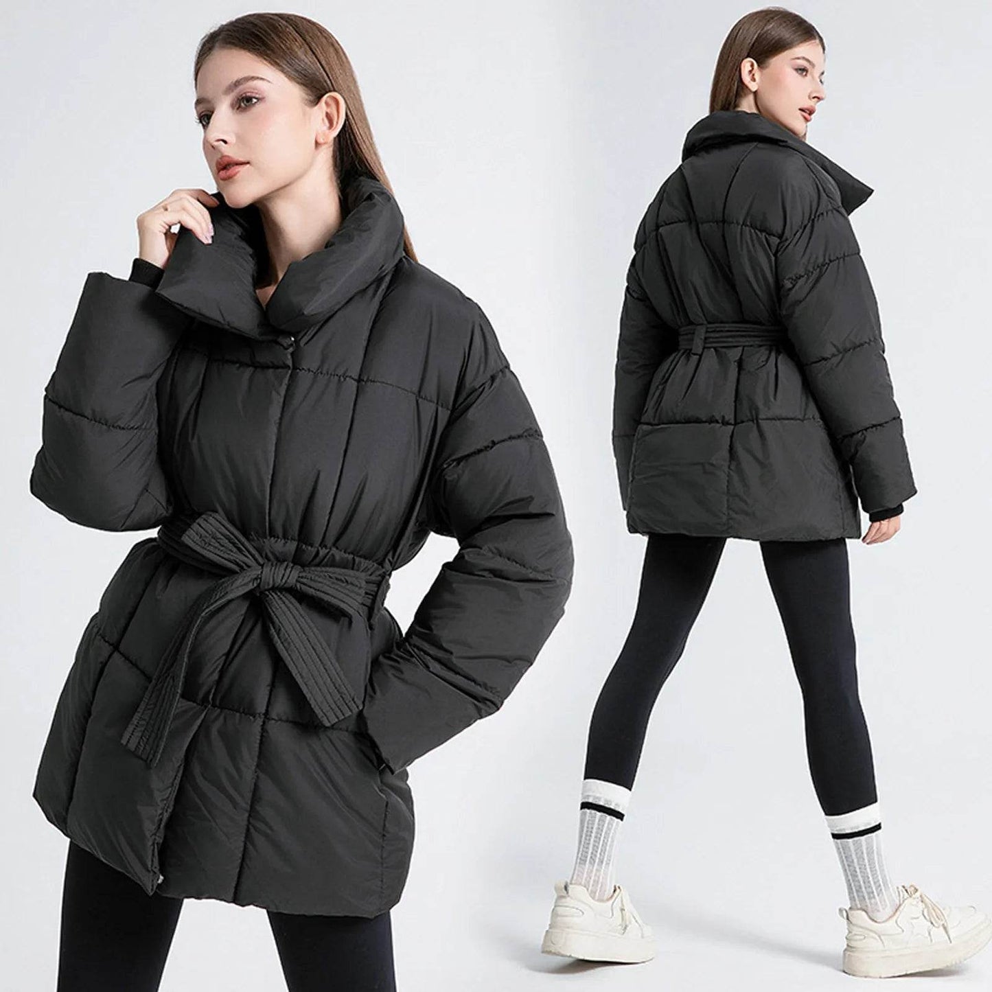 Vielleicht 2024 Korean Puffer Jacket - Women's Thick Cotton Coat - Buy Center US
