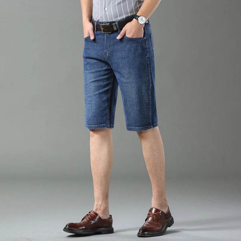 2025 Men's Slim Fit Jeans - Stylish Blue Summer Shorts for Casual Wear - Buy Center US