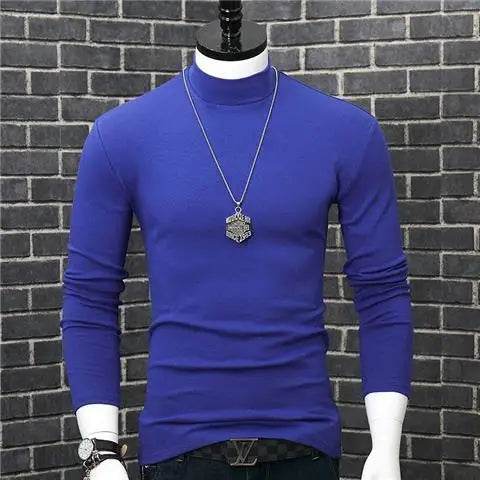 Men's Casual Turtleneck T-Shirt - Autumn Winter Slim Fit Long Sleeve - Buy Center US
