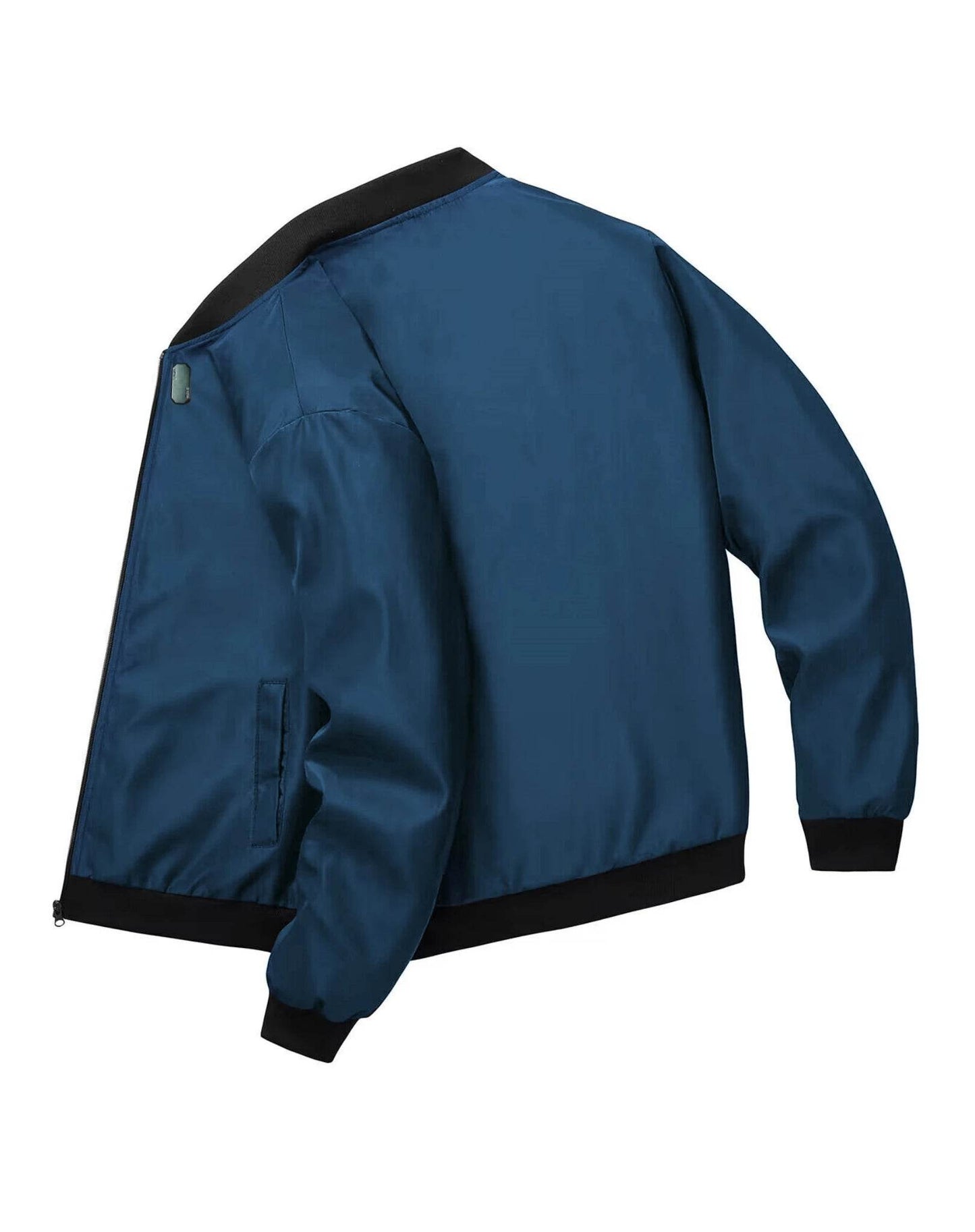 Men's Casual Thin Baseball Collar Jacket - Solid Color, Loose Fit for Spring - Buy Center US