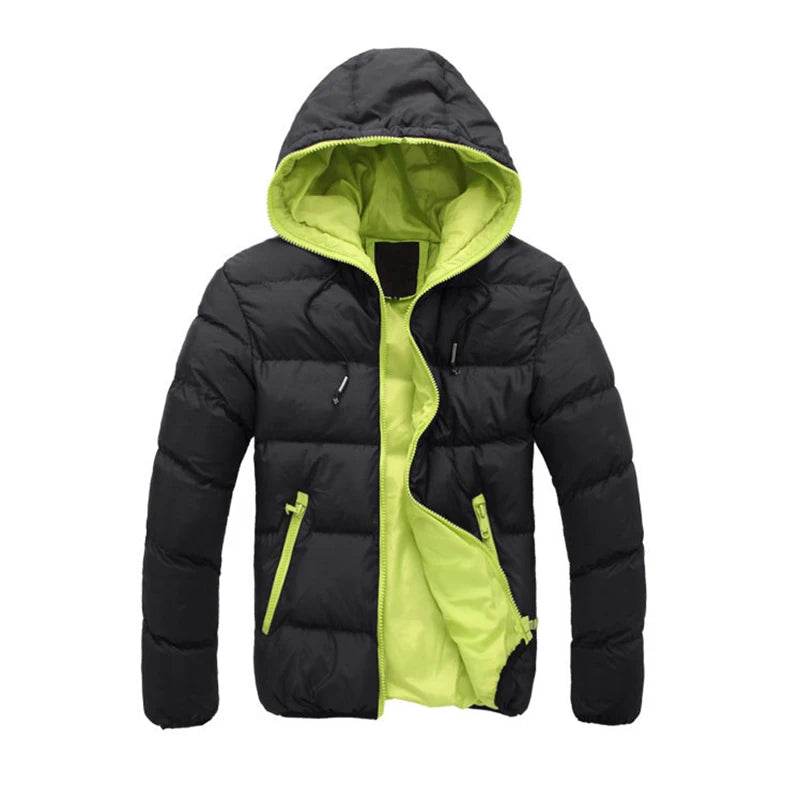 Men's Casual Hooded Parka - Waterproof Cotton Jacket for Autumn/Winter - Buy Center US