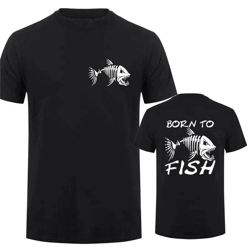 Born To Fish Funny T-Shirt - Casual Short Sleeve for Fishing Lovers - Buy Center US