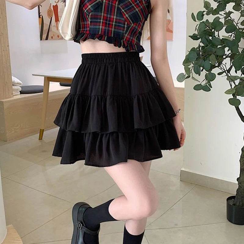 GIDYQ Women's A-Line Pleated Skirt - Summer Ruffle Mini Style - Buy Center US