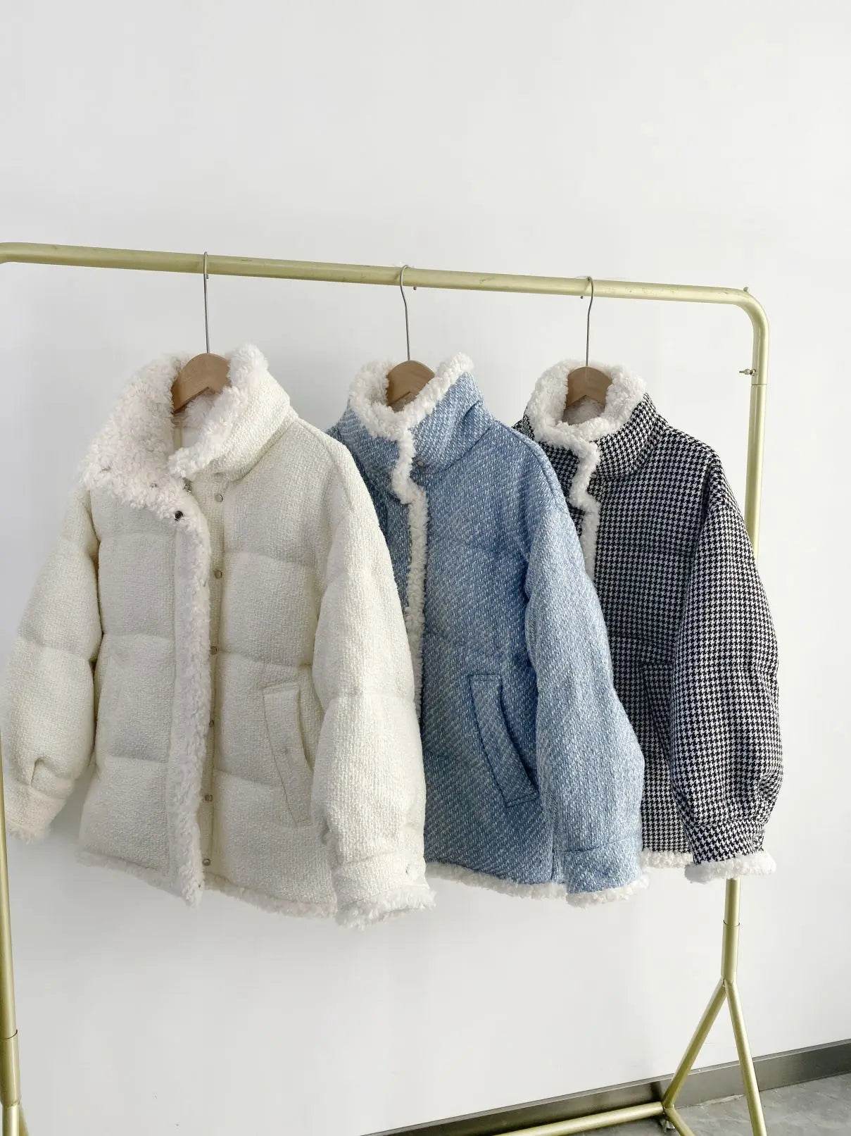 Kuzuwata Women's Autumn Winter Puffer Jacket - Long Sleeve & Pockets - Buy Center US