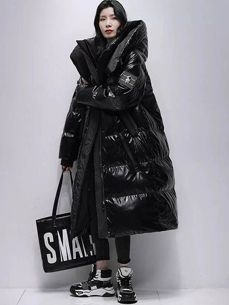 Oversized Women's Black Puffer Jacket - Warm & Stylish Winter Coat - Buy Center US
